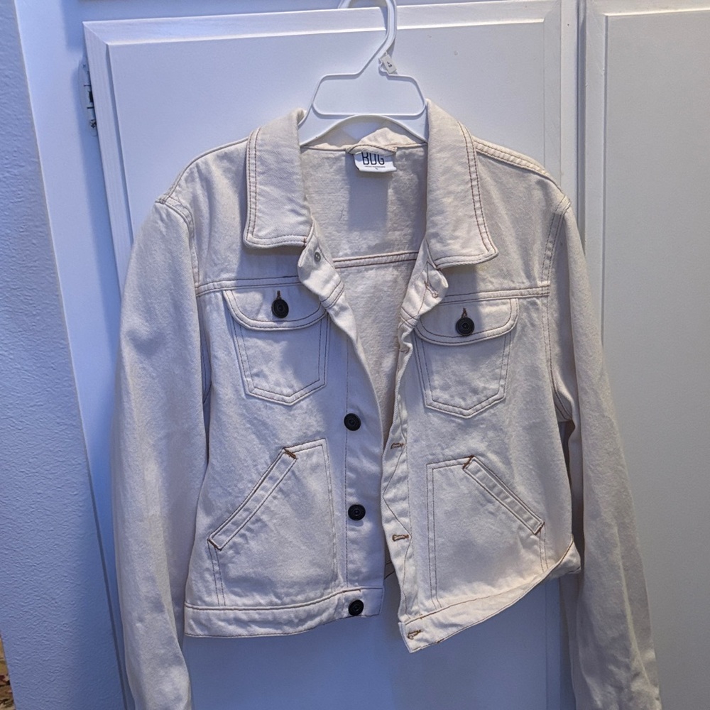 Women's Cream Denim Jacket